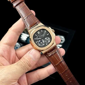 ساعت پتک فیلیپ پاورگیج بند چرم PATEK PHILIPPE Power Gauge RZ2