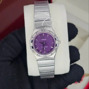 ساعت امگا کانسلیشن زنانه صفحه بنفش OMEGA Constellation S-P6